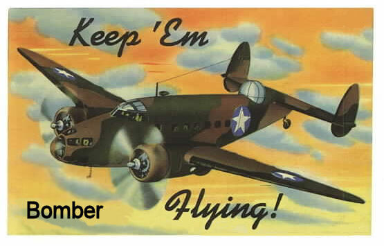 (image for) 1942 Keep Em Flying "Bomber" WW2 Sticker